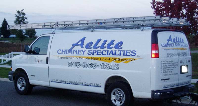 Aelite Chimney Specialties - Truck with logo